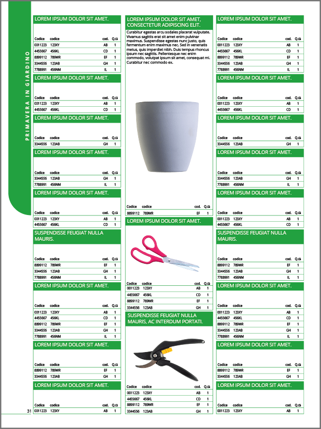 Publishing price lists and catalogs - sx page